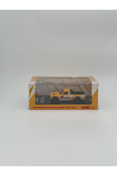 Inno 64 Models Inno64 1/64 Nissan Hakotora Pick Up Truck MOTUL, yellow