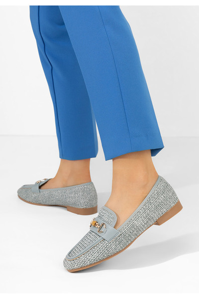 B T Shoes Krystina women's blue loafers