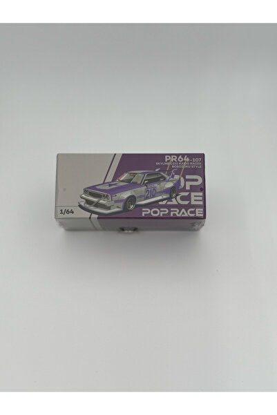 pop race 1 /64 Pop Race 1/64 Nissan Skyline C210 Bosozoku, purple chrome/silver
