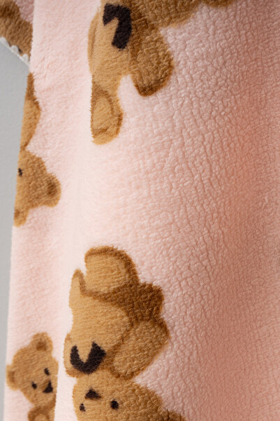 Bebitof My Baby Kumsal Teddy Bear Patterned Velsoft Blanket 90/100