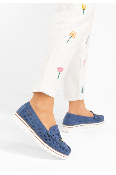 B T Shoes Women's summer loafers Manise V4 blue