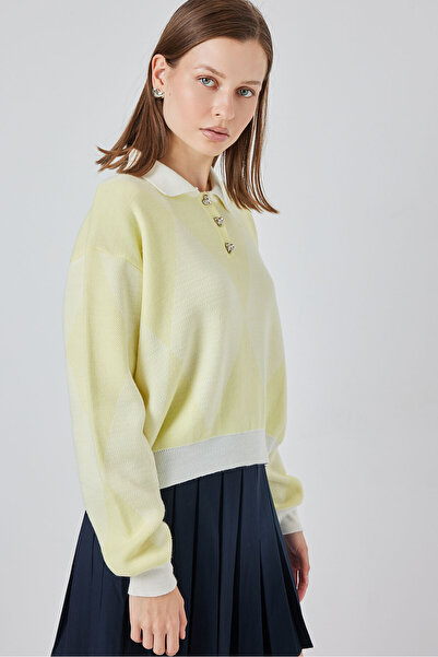 Bigdart Γυναικείο Crop Knitwear Πουλόβερ 15936 - Α.Κίτρινο