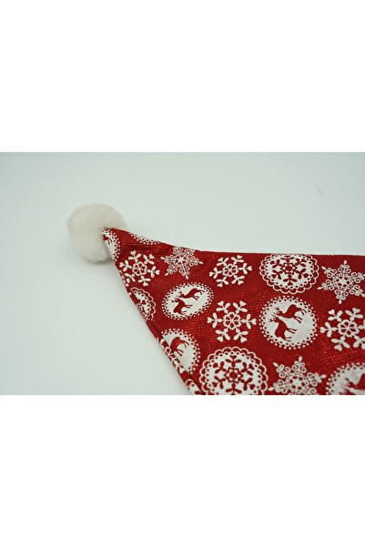 Flippy Santa Claus Hat with Snowflake Ornament and Glitter, Red, One Size, Textile