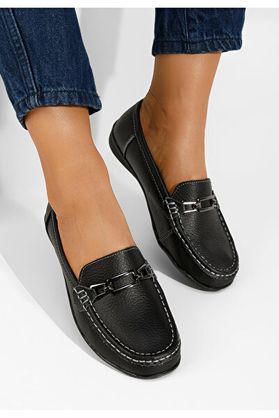 B T Shoes Μοκασίνια γυναικεια δερματινα Celetina V2 μαύρα