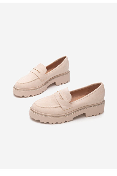 B T Shoes Béžové mokasíny dámské Tirra V2