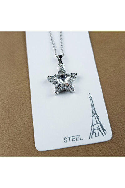 stainless steell Yıldızlı Paslanmaz Çelik Kolye