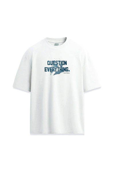 Darkia تي شيرت مطبوع عليه "كارل ماركس يطرح كل الأسئلة" مريح للجنسين