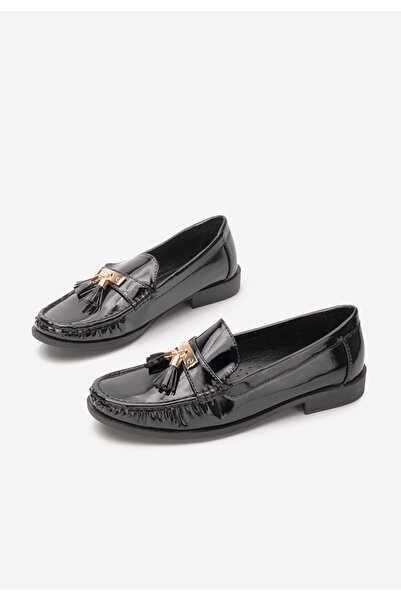 B T Shoes Černé dámské mokasíny Dallas