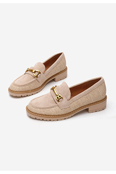 B T Shoes Béžové dámské mokasíny Delena