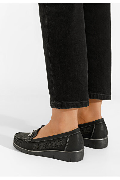 B T Shoes čierne mokasíny dámske Seliana