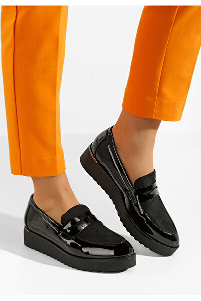 B T Shoes Čierne mokasíny dámske Elliot