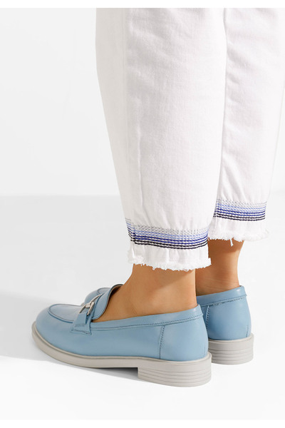 B T Shoes Svetlo modré losfers dámske Noreen