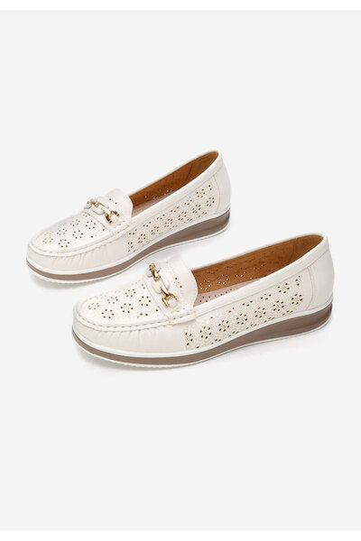 B T Shoes Mocasini dama Sharmaine albi