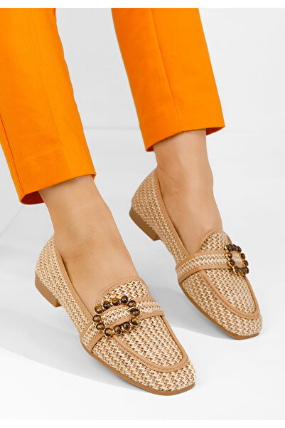 B T Shoes Camelové dámské mokasíny Megan