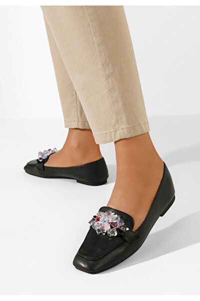 B T Shoes Μοκασίνια γυναικεια Anicuta μαύρα