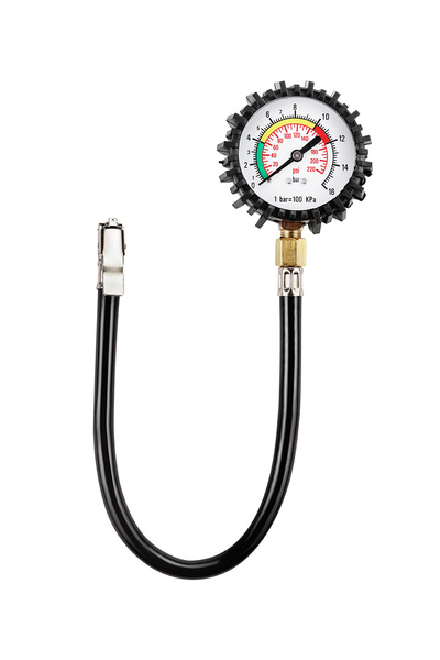 Lawazim مقياس ضغط الإطارات - مقياس مزدوج 220 رطل لكل بوصة مربعة مع خرطوم مطاط...