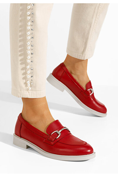 B T Shoes Women's Noreen red loafers