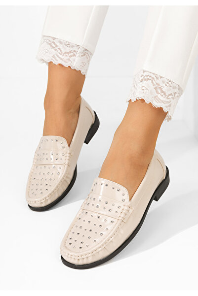 B T Shoes Béžové dámské mokasíny Preston