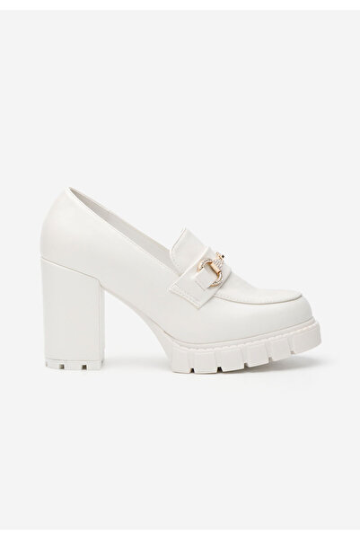 B T Shoes Bílé loafers dámské Reena