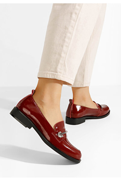 B T Shoes Bordové mokasíny dámské kožené Vibia