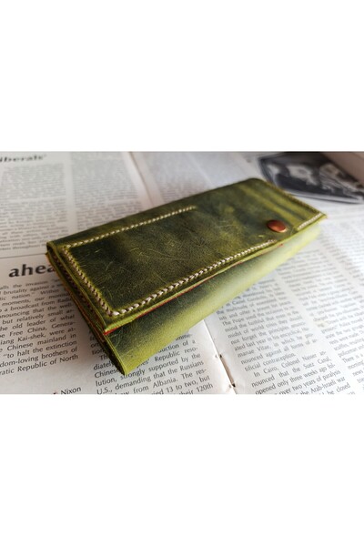 Mahfuz Crazy Real Leather Totally Handcrafted Pen Holder Pen Case for Your Special Pens (8*18cm) 77D