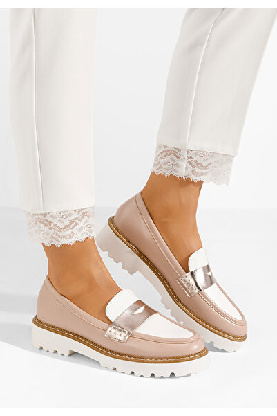 B T Shoes Růžové mokasíny dámské Camila