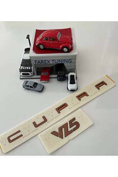 EDEXPORT Cupra Formentor Uyumlu Cupra ve VZ5 Bronze Bagaj Yazısı Seti 2’li Ar...