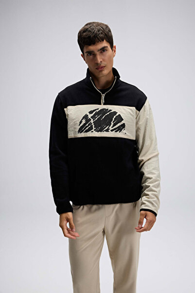 Ellesse Men's Half Zipper Sweat Em519-Bk