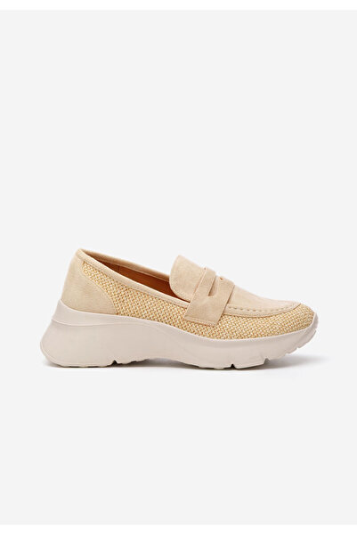 B T Shoes Almata V3 beige platform loafers