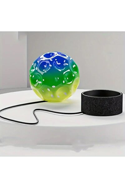 Flippy Space Moon Ball Hyper-Elastic Bouncing Ball, Anti-stress for Kids, 66 mm, Multicolor Green