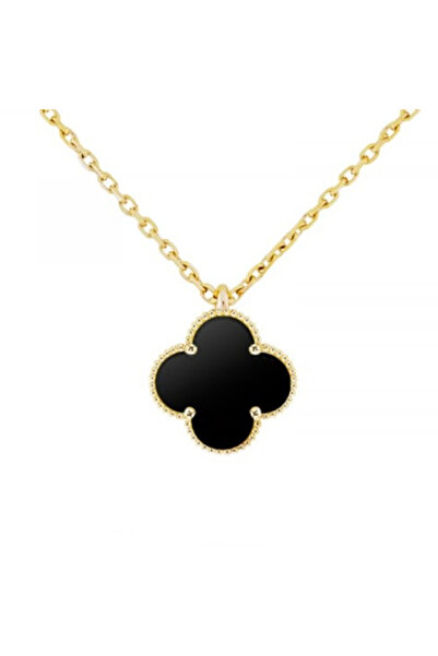 Hmd Gold Color Black Van Cleef Bijoux Necklace