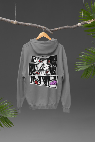 Nulivez هوديي ناروتو - ساسوكي أوتشيها بتصميم مطبوع على الظهر، عالي الجودة للج...