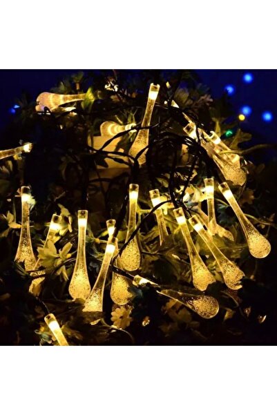 Flippy Christmas Light String (Droplet), 30 LEDs, 6.5 m, Warm White, Solar, Light Sensor,