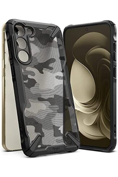 Ringke غطاء حماية لهاتف سامسونج جالاكسي إس ٢٣ بلس | سلسلة فيوجن إكس | أسود مموه