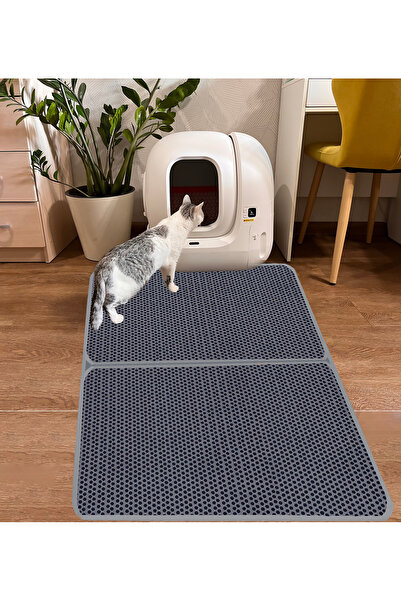 A 1968 AKTUNÇ TEKSTİL 3 XL PREMİUM GRİ KEDİ KUMU PASPASI 90 cm x 120 cm