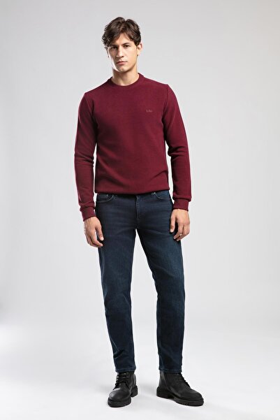 Lee Cooper Ανδρικό φούτερ Newdwade με λαιμόκοψη Claret Red