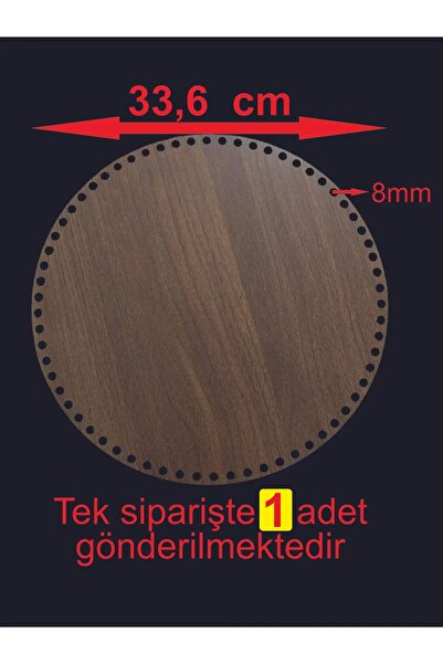 ASUDE HEDİYELİK Ahşap Ceviz 34 cm 1 Ad Bambu Tepsi Örgü Plakası Supla Delikli...