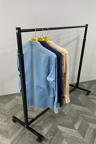 Modern Raf Tekli Ayarlı Siyah Askılık Stand