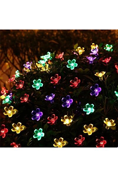 Flippy Christmas Lights, 6.5 m, 30 LED Cherry Blossom Bulbs, Outdoor Solar Powered, Multicolor,