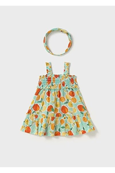 MAYORAL kız bebek elbise bandana 2 li set 1926