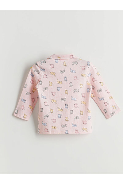 LC Waikiki Shirt Collar Printed Girls' Pajamas