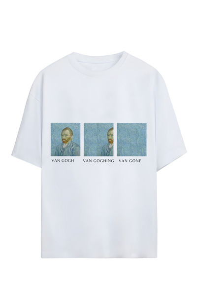 GraffTee VAN GOGH UNISEX OVERSIZE PAMUKLU T-SHIRT