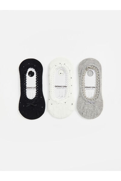 LC Waikiki Quality Parts from Çelebi Store |   Patterned Women's Ballerina Socks 3-Pack