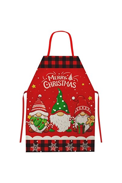 Flippy Decorative Kitchen Apron, Flippy, Christmas Theme, 50 x 70 cm, Model 3 Elfi, Polyester, Red