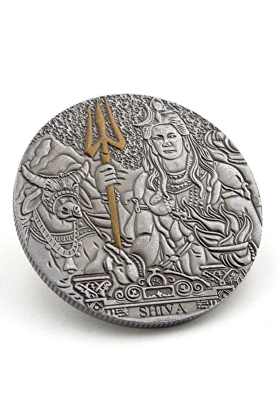 Solfera Shiva Antik Mitolojik Kötülüğün Yokedicisi Şans Talih Metal Para CP067