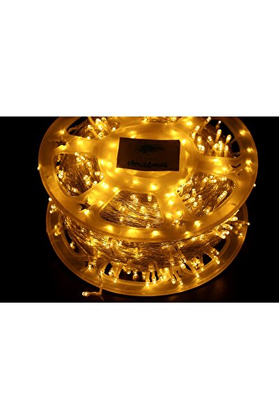 Flippy Christmas Linear Installation with Transformer, 100m, Warm White, 1000 LEDs, Transparent Wire, 8 Lig