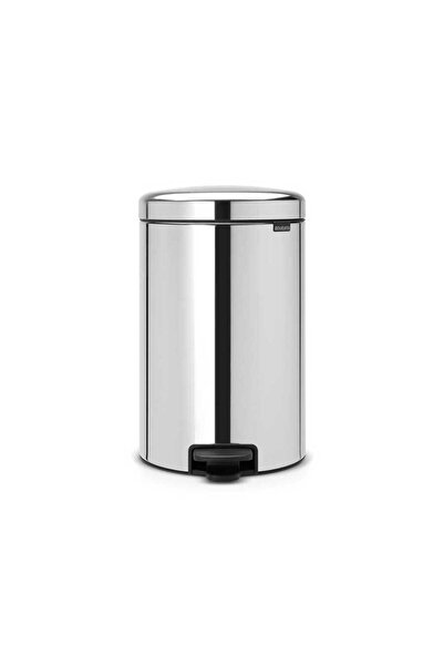 Brabantia سلة مهملات، بدواسة، ناعمة، 20 لتر - ستانلس ستيل لامع