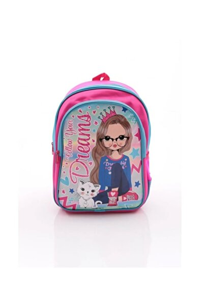 Mikro حقيبة مدرسية ابتدائية مكونة من قطعتين من ميجل جيرل ذات 2 حجرات - مجموعة مع حقيبة غداء