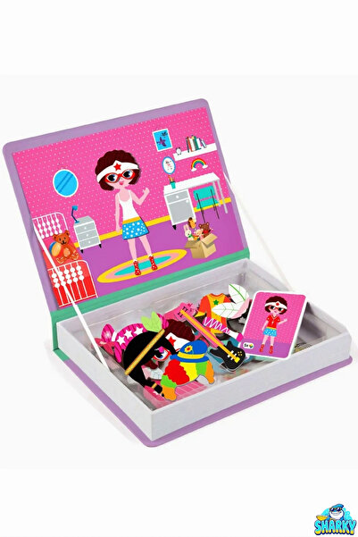 SHARKY Manyetik Mıknatıslı Kıyafet Giydirme Oyun Seti - Eğlenceli Magnet Elbise Giydirme Oyunu