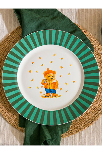 LC Waikiki Quality Parts from Çelebi Store |   Teddy Bear Printed Porcelain Cake Plate 27 cm